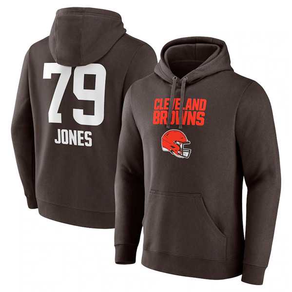 Men's Cleveland Browns #79 Dawand Jones Brown Team Wordmark Player Name & Number Pullover Hoodie,We sell and wholesale Men's Cleveland Browns #79 Dawand Jones Brown Team Wordmark Player Name & Number Pullover Hoodie on line form chian!